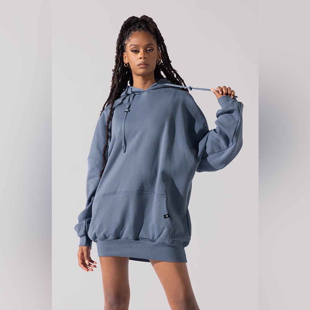 Long Cloud Hoodie - Blue Steel L/XL
